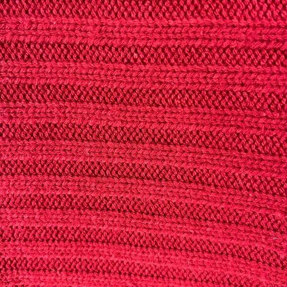 Sundance Long Cardigan Sweater Womens Medium Red Cable Knit Ribbed Boho Peasant - Picture 5 of 12